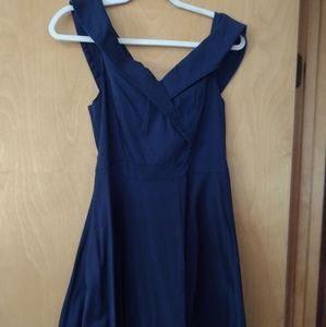 Navy blue vintage-style dress, size L